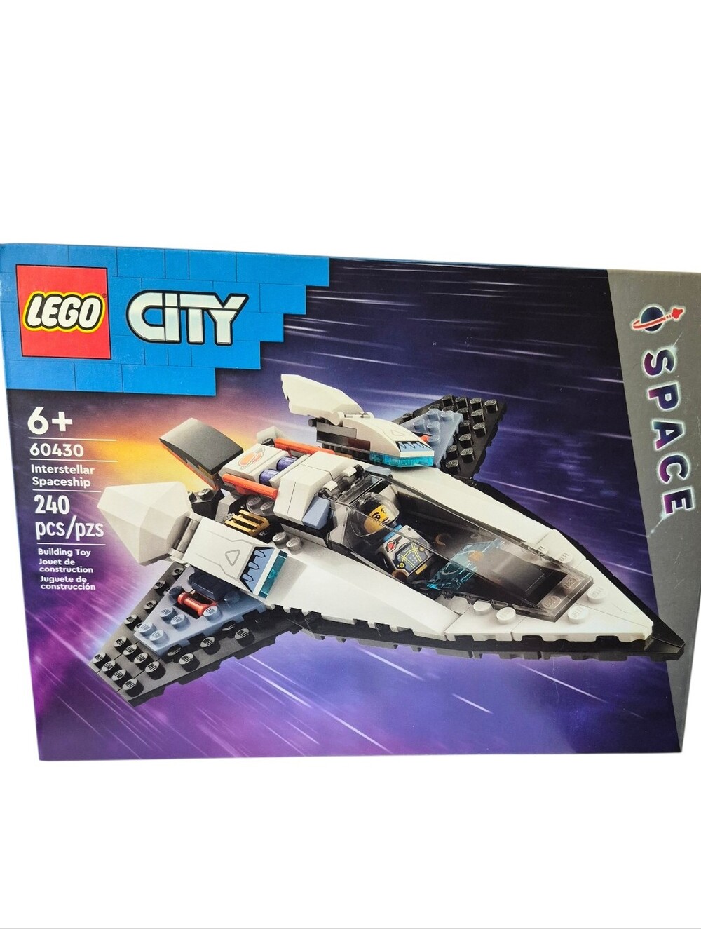Lego City White and Black Interstellar Spaceship NIB